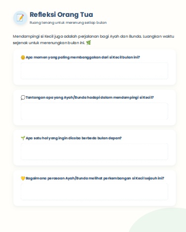 Focus Kit: Refleksi Orang Tua: ruang merenung bulanan untuk Ayah/Bunda